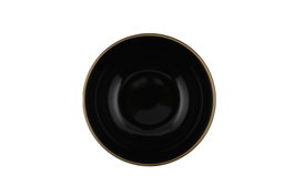 Hermia Juego de vajilla de cerámica de 24 piezas negro y dorado